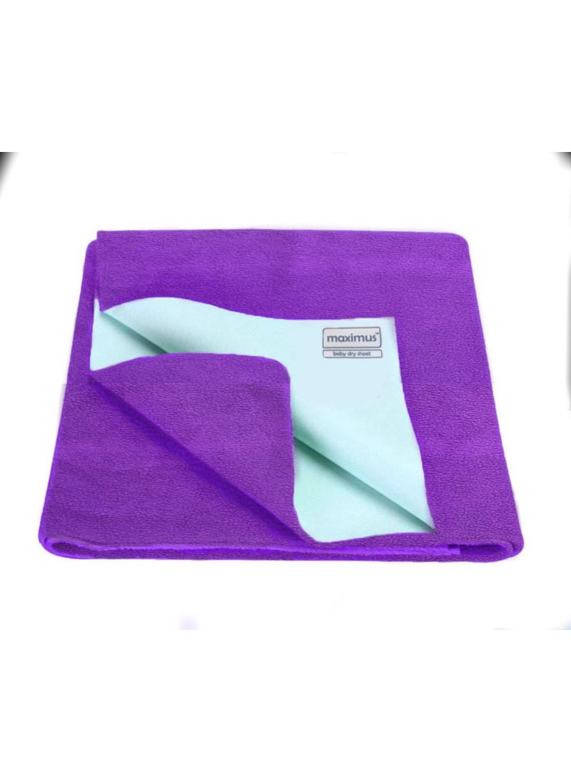 Maximus Baby Waterproof Quick Dry Sheet for Baby Baby Bed Protector Sheet for toddler Children Bed Pad Large 140cm x 100cm Purple