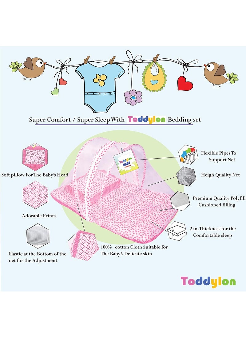Toddylon Baby Bed New Born Baby Bedding Set Mattress Mosquito Net Insect Protector Baby Beds Infants Sleeping Bag Essentials 06 Months