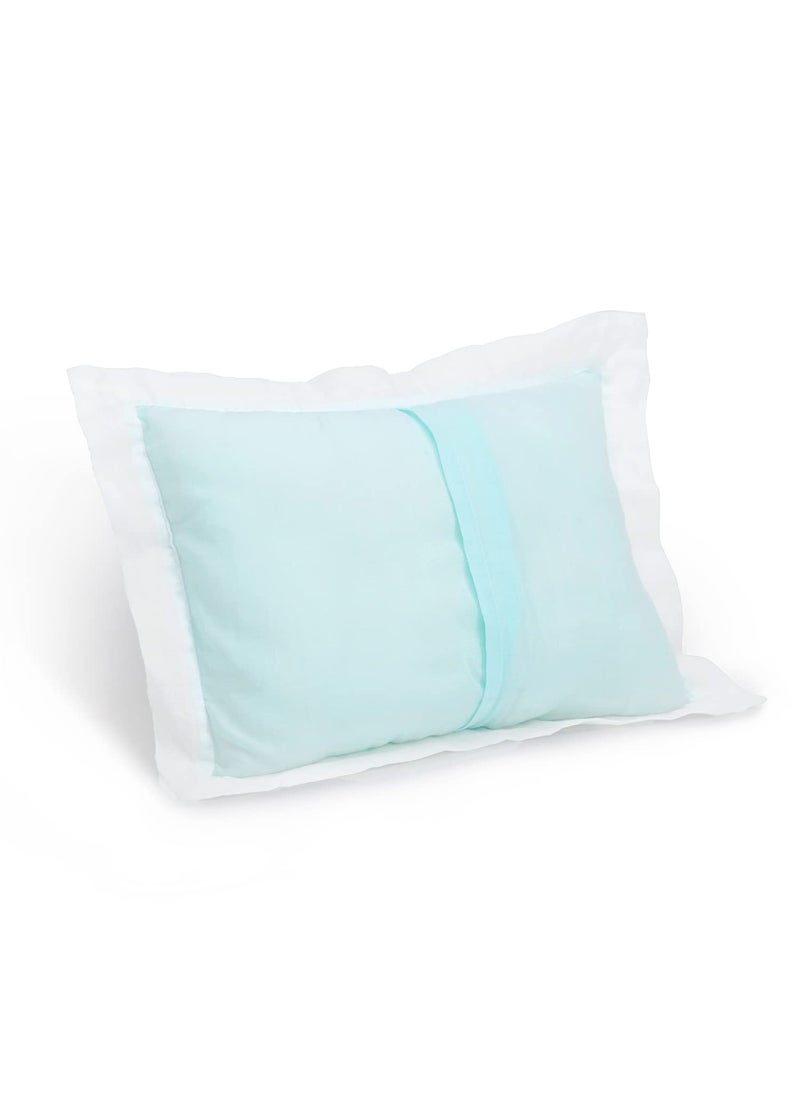 The White Cradle Cot Pillow 2 Bolsters Set with Fillers Organic Cotton Fabric Protective Comfort Softest Fiber Filling Shipwheel