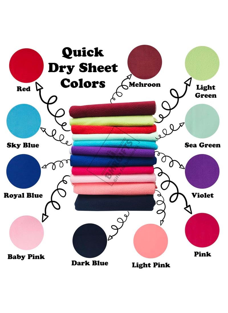 BMRGIFTS Cotton Extra Absorbent Waterproof Quick Dry Sheet for Baby Washable Bed Mattress Protector Sheet for Toddler Children Pack of 3 Single Bed Size 140x220 cm Baby Pink Royal Blue Mehroon