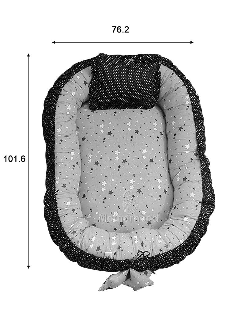 MOTHERHOOD Baby Nest Bed with 3 pc Baby Pillow and 1 Large Baby Blanket Luxury UltraSoft Comfortable Baby Mattress Bed Sleeper Bedding Set coSleeper for Newborn to Toddlers Blue