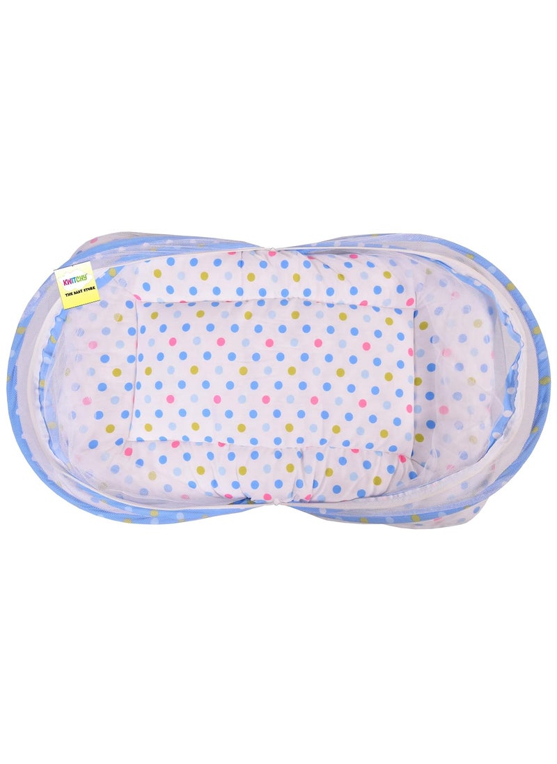 Kwitchy Baby Bed with Mosquito Net New Born Baby Bedding Set Folding Bed Sleeping Nest Toddler Mattress Cotton Gadda Set Travel Beds Boys Girls Gift Pack 06 Months Blue