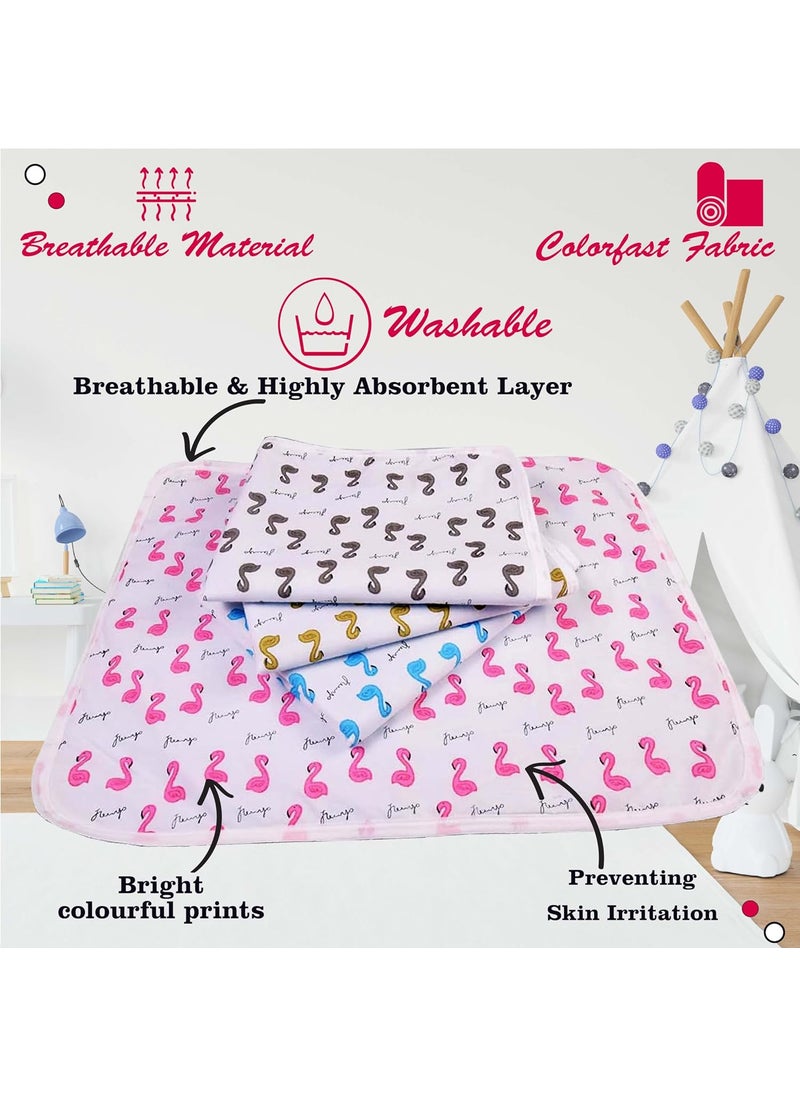 Kwitchy Baby Cotton Bedding Set Thick Base Foldable Bed with Mosquito Net and Head Pillow 4 Nappy Changing Mats 06 Months Pink 2PCS Set