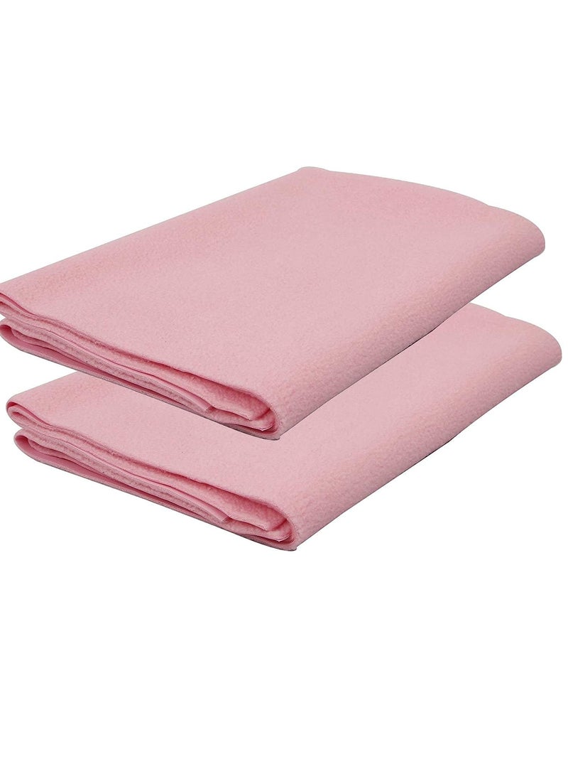 ANGAAKAR CLOTHINGS Instadry AntiPiling Fleece Extra Absorbent Quick Dry Waterproof Baby Sheet for Newborn Babies Baby Bed Mattress Protector Dry Sheet2 Baby Pink Small 50cm X 70 cm