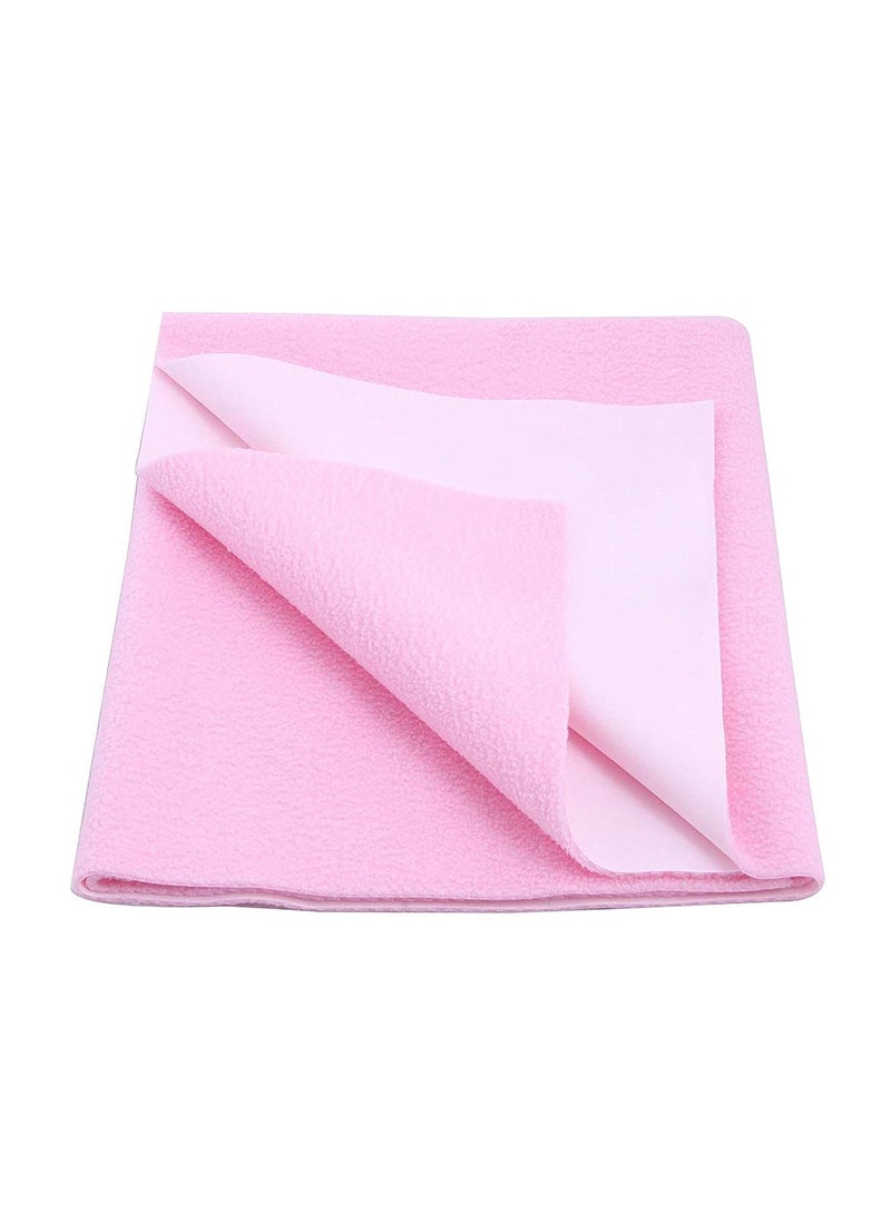 Dream King Waterproof Quick Dry Sheet for Baby Bed Pad AntiPiling Fleece Extra Absorbent Washable Matress Protector Baby Bed Protector Size Large 140X100 Cm Baby Pink
