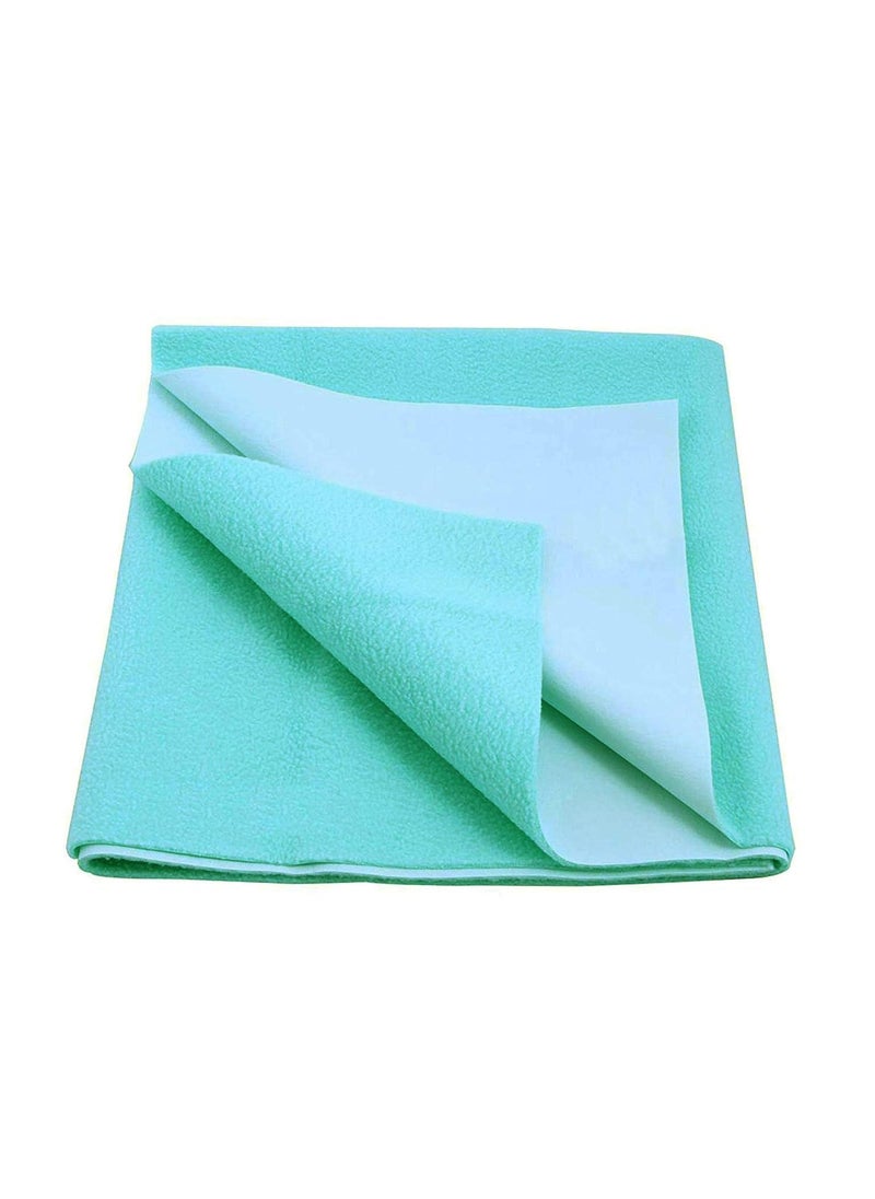 Dream King Waterproof Quick Dry Sheet for Baby Bed Pad AntiPiling Fleece Extra Absorbent Washable Matress Protector Baby Bed Protector Size Large 140X100 Cm Sea Green
