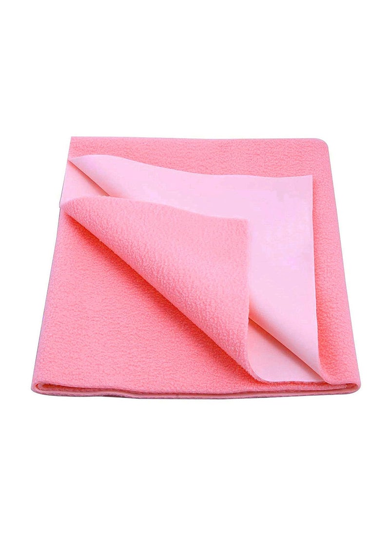 Dream King Waterproof Quick Dry Sheet for Baby Bed Pad AntiPiling Fleece Extra Absorbent Washable Matress Protector Baby Bed Protector Size Large 140X100 Cm Salmon Rose