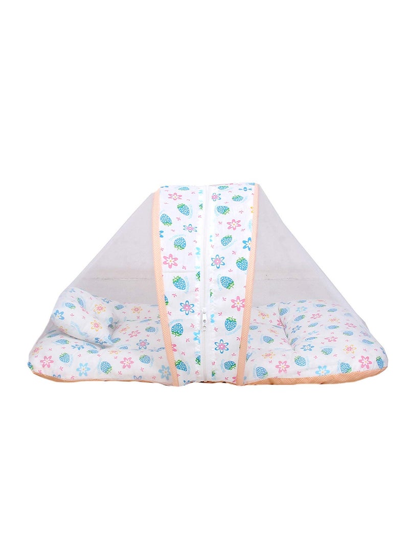 Toddylon Baby Bed New Born Baby Bedding Set Combo of Baby Mattress with Mosquito Net Sleeping Bags Cotton Beds Carry Bag Unisex Infants 06 Months 2PCS Set