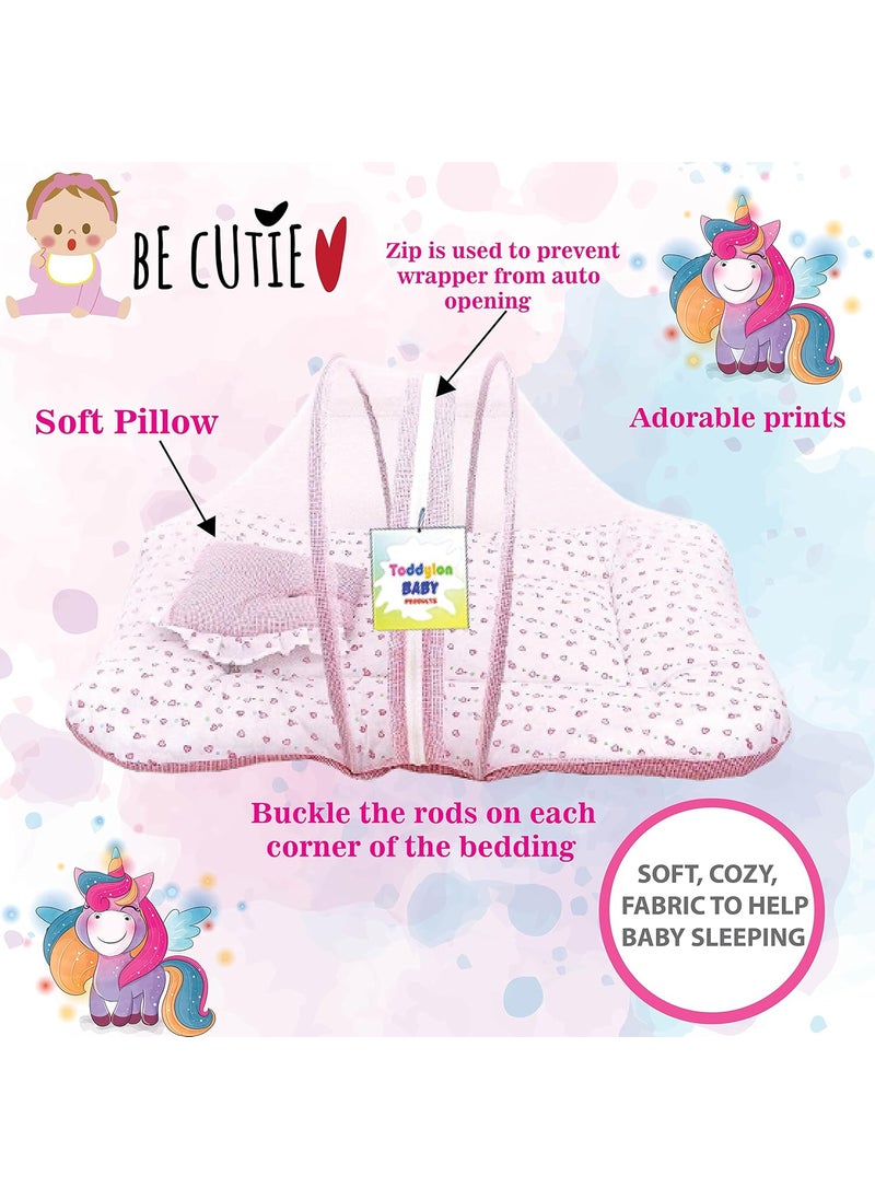 Toddylon Baby Bed New Born Baby Bedding Set Mattress Sleeping Bag Mosquito Net Cotton Baby Bed Infants Carry Nest Essentials 06 Months 2PCS Set