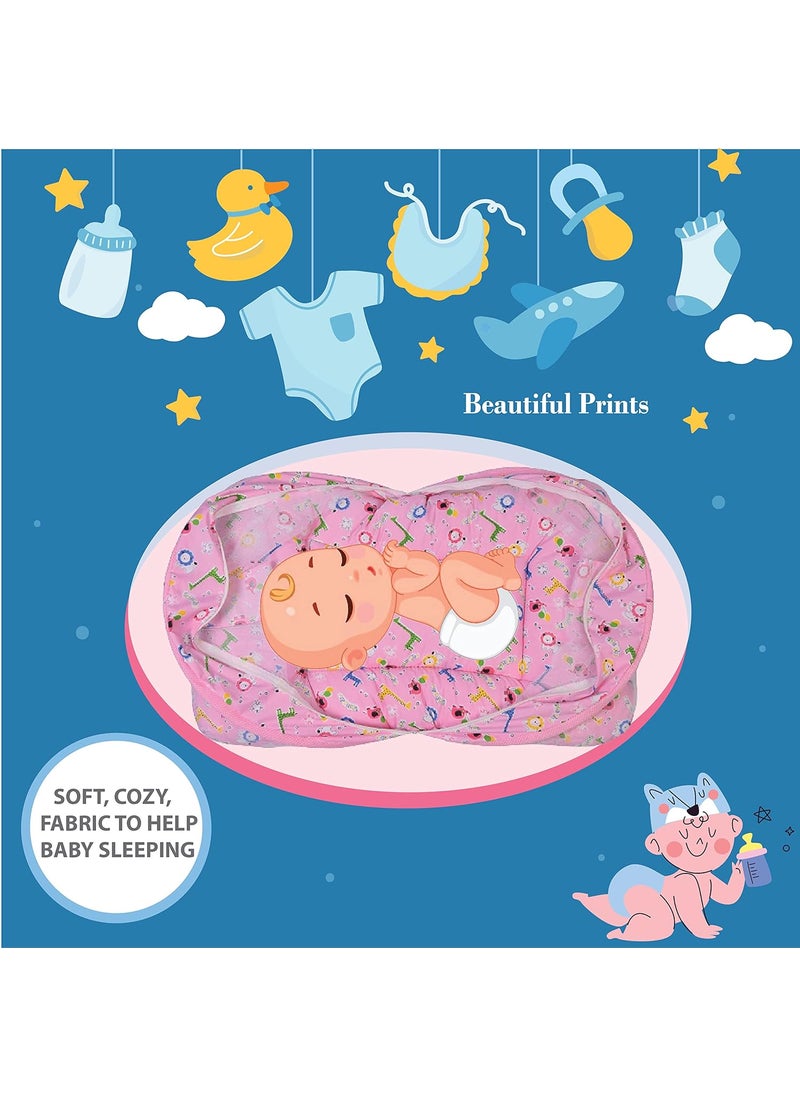 Toddylon Baby Bedding Set New Born Baby Bed Mattress Mosquito Net Sleeping Bag Essentials Carry Bag Cotton Combo Infant beds Products 06 Months 2PCS Set