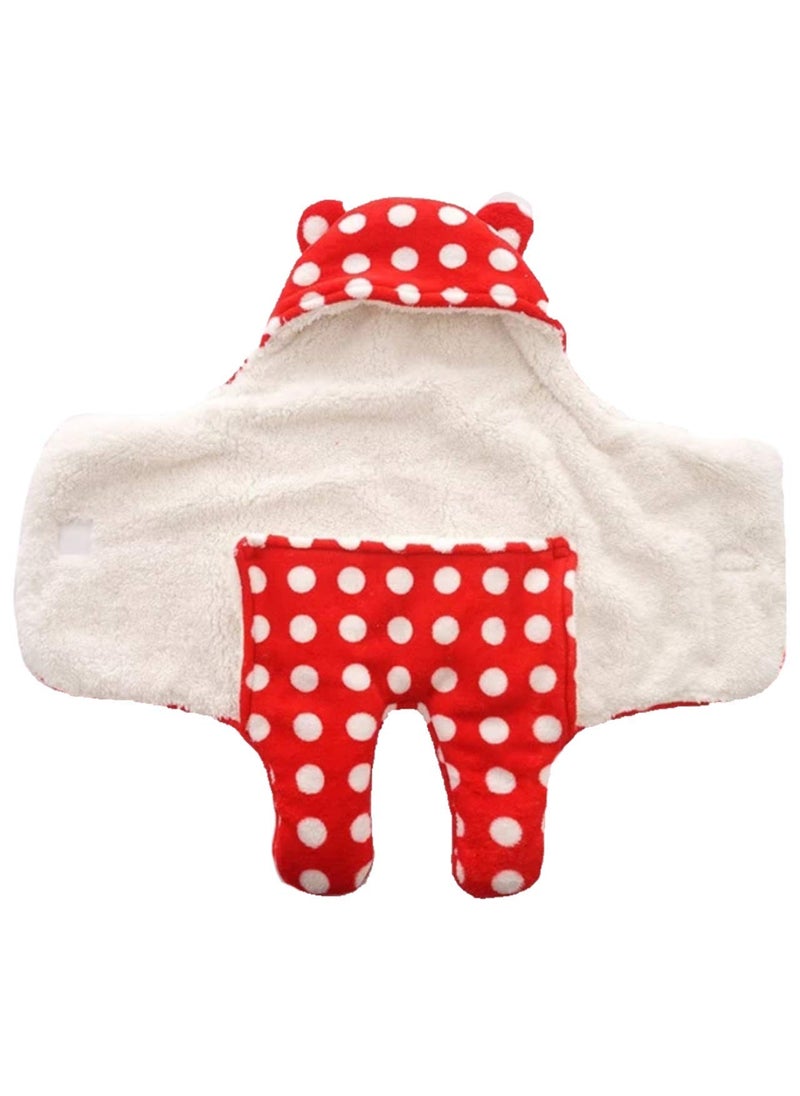 First Kick New Born Sleeping Bag Combo Pack of Super Soft Wearable Baby Wrapper Durable Polyester Cum Baby Sleeping Bag for Baby Boys Baby Girls Babies 76cm x 70cm 06 Months Pack of 2 Pink Red