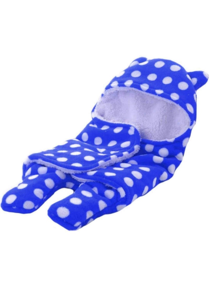 First Kick New Born Sleeping Bag Combo Pack of Super Soft Wearable Baby Wrapper Durable Fleece Polyester Cum Baby Sleeping Bag for Baby Boys Girls 76cm x 70cm 06 Months Pack of 2 Red Blue