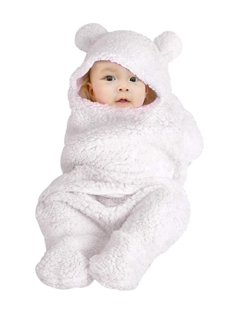 Oscar Home Hooded Supersoft Swaddle Wrapper Cum Baby Blanket Safety Sleeping Bag for New Born Babies Pack of 2