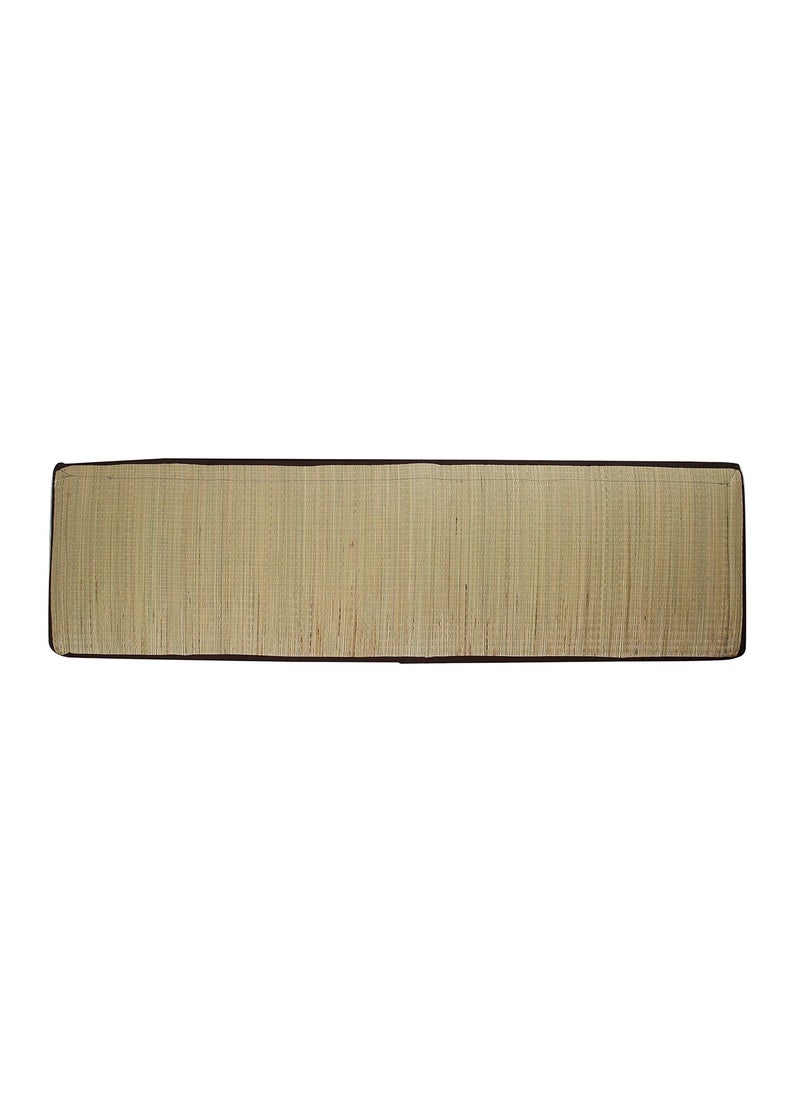 Craft of India Cotton Eco Friendly Sleeping Korai Grass with 18 mm Soft Foam 23 Density and Cotton Fabric Easy Portable and Folding Mat Happy Product Brown 65X4 ft