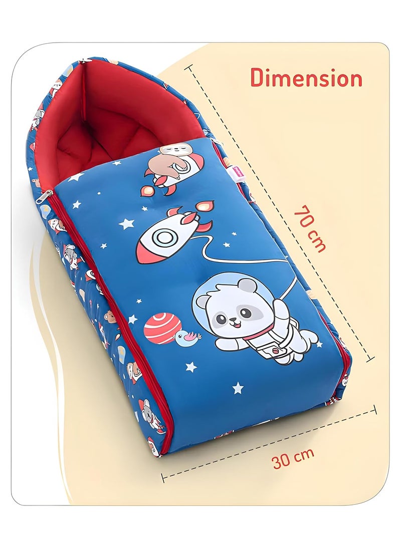 3 in 1 Baby Sleeping Bag Carry Nest Cotton Bedding Set for Infants New Born Baby PortableTravel Skin Friendly RED