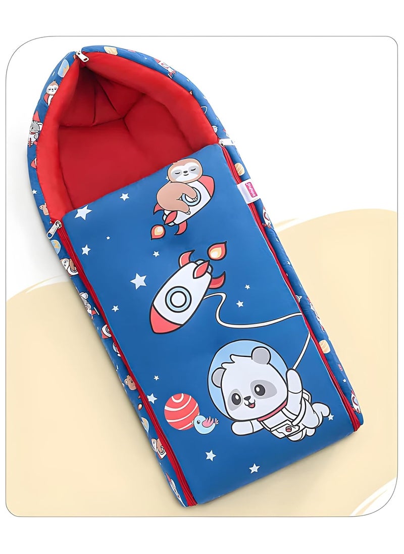3 in 1 Baby Sleeping Bag Carry Nest Cotton Bedding Set for Infants New Born Baby PortableTravel Skin Friendly RED