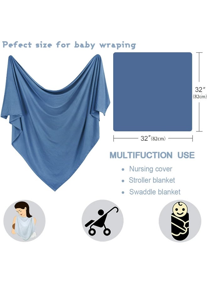 OWLOWLA Newborn Swaddle Set Stretch Wrap Swaddle Receiving Blanket for Baby Boy Girl