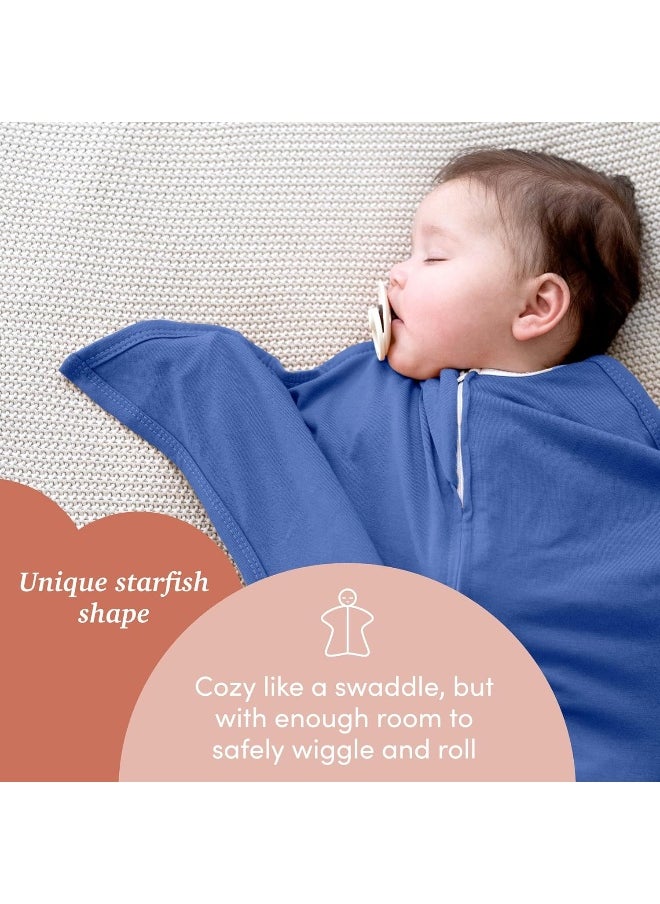SleepingBaby Zipadee-Zip Swaddle Sleep Sack with Zipper Convenience - Baby Swaddle Transition Blanket (Polyester) - Classic Boy - Large (12-24 Month) - 3 Pack