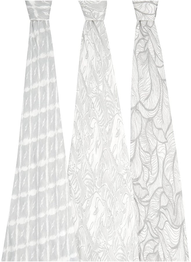 Aden + Anais - Silky Large Swaddles Pack of 3 - Culture Club
