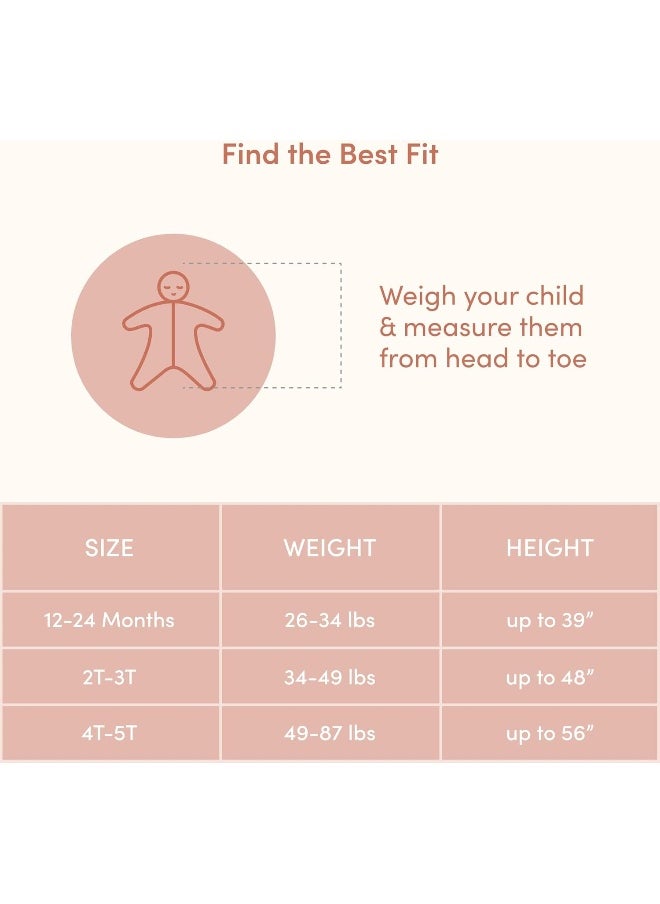 SleepingBaby - Flying Squirrel Wearable Blanket with No-Slip Cuffs for Toddlers - Comfortable Sleepwear - Lavender - 4-5T