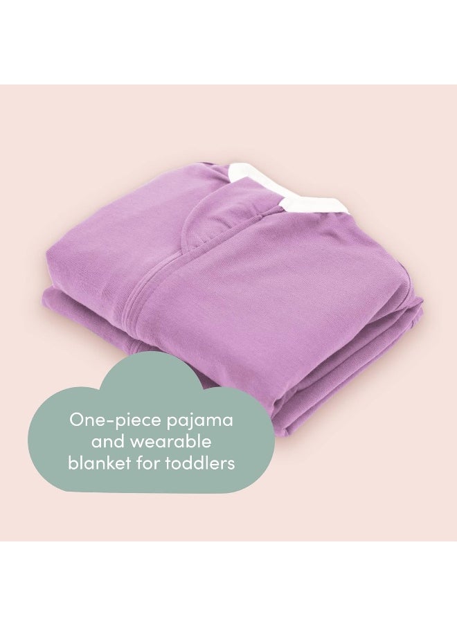 SleepingBaby - Flying Squirrel Wearable Blanket with No-Slip Cuffs for Toddlers - Comfortable Sleepwear - Lavender - 4-5T