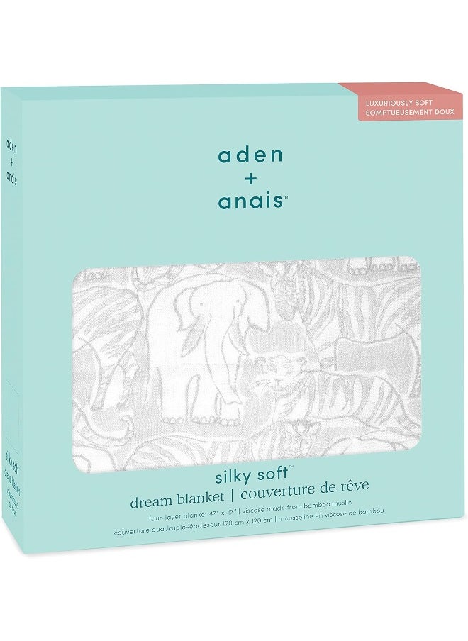 aden + anais Silky Soft 100% Viscose from Bamboo Baby Blanket, Crib Bedding for Newborn Baby and Toddler, Nursery Blanket for Boys and Girls, Culture Club Animal Kingdom