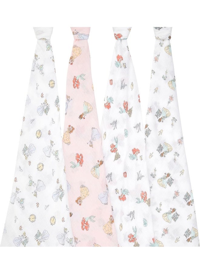 aden + anais essentials Princess Swaddle Blanket - Pack of 4