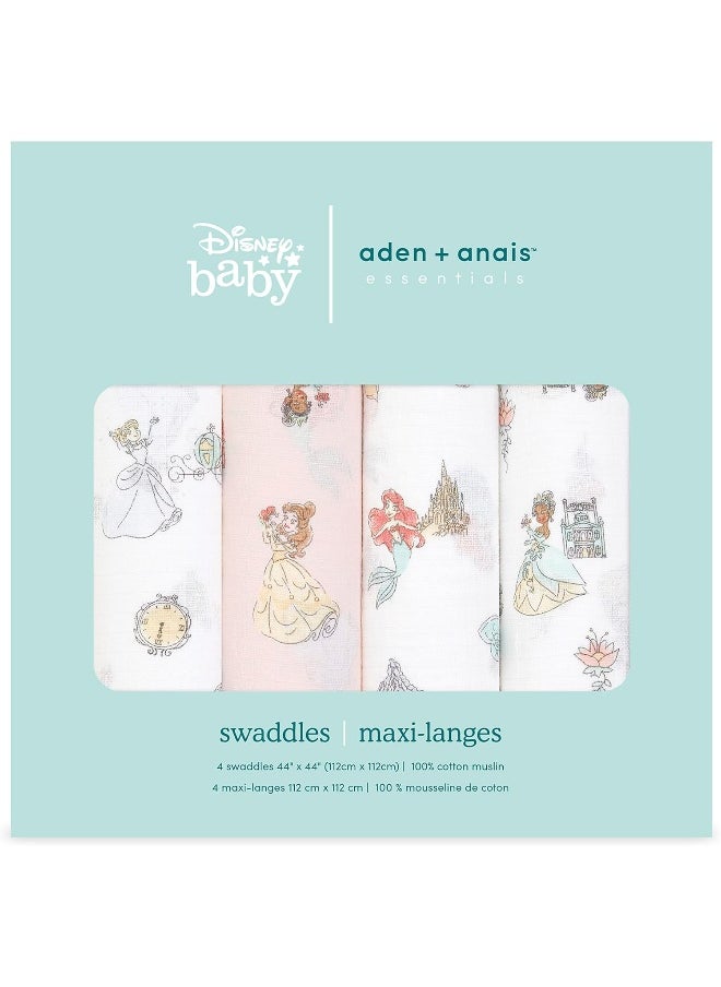 aden + anais essentials Princess Swaddle Blanket - Pack of 4