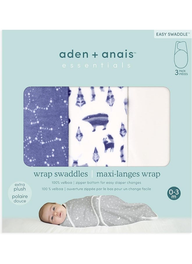 aden + anais Essentials Easy Wrap Swaddle, Cotton Knit Baby Wrap, Newborn Wearable Swaddle Sleep Sack