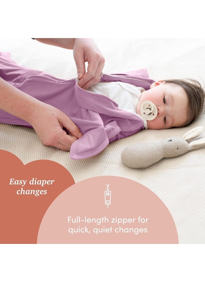SleepingBaby Poly Zipadee-Zip Swaddle Transition Baby Swaddle Solid Girlet with Zipper, Cozy Baby Sleep Sack Wrap