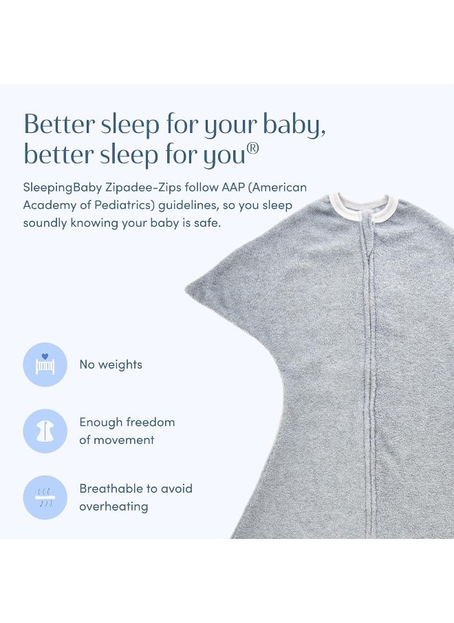 SleepingBaby Zipadee-Zip Transition Swaddle - Fleece Baby Sleep Sack with Zipper