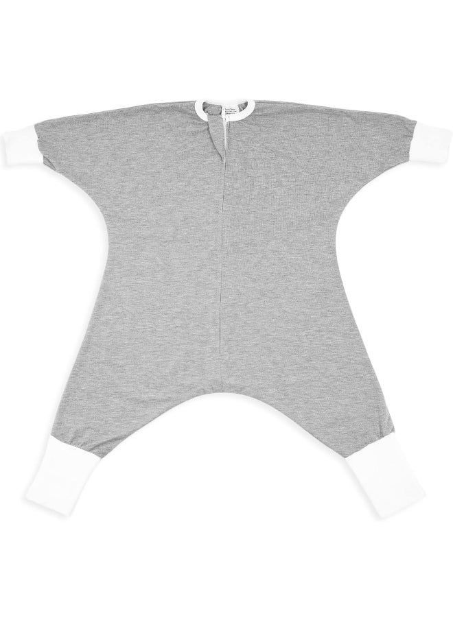 SleepingBaby - Flying Squirrel Wearable Blanket with No-Slip Cuffs for Toddlers - Heather Grey - 2-3T
