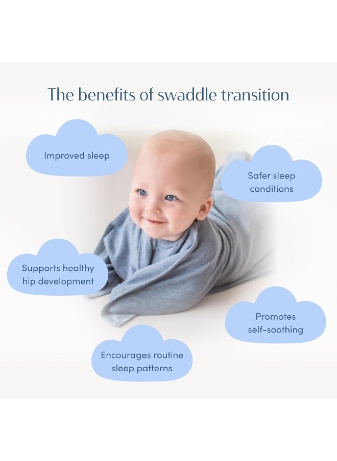 SleepingBaby Zipadee-Zip Transitional Swaddle Sack - Roomy Zipper Swaddle for Easy Diaper Changes and Proper Hip Development