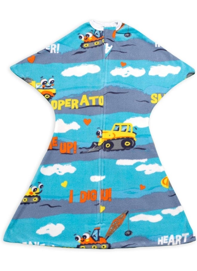 SleepingBaby Zipadee-Zip Transition Swaddle - Fleece Baby Sleep Sack with Zipper