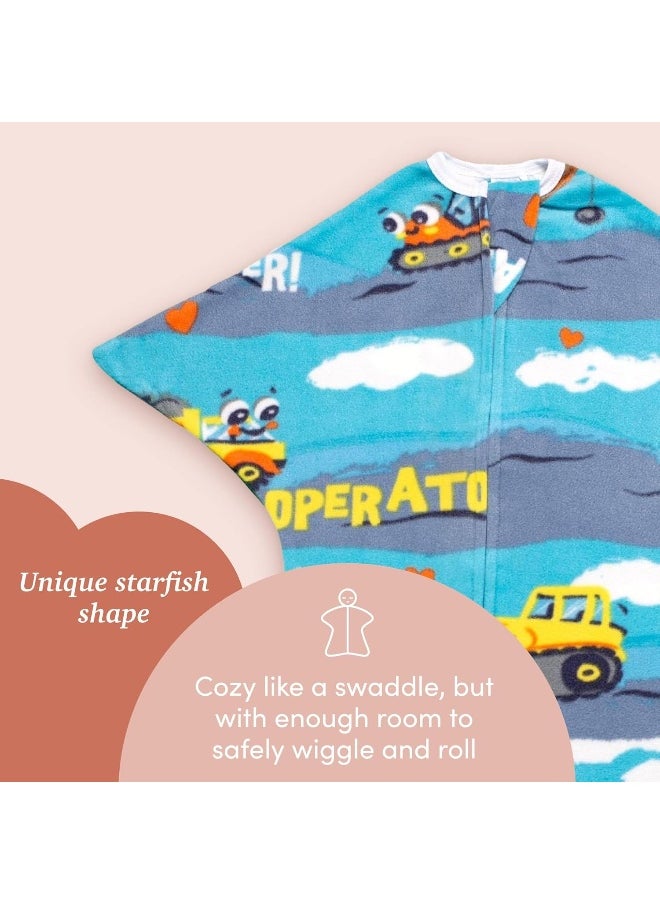 SleepingBaby Zipadee-Zip Transition Swaddle - Fleece Baby Sleep Sack with Zipper