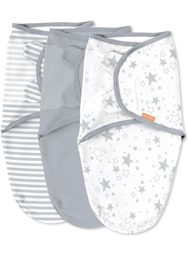 SwaddleMe Original Swaddle – Size Small/Medium, 0-3 Months, 3-Pack (Twinkle Twinkle)
