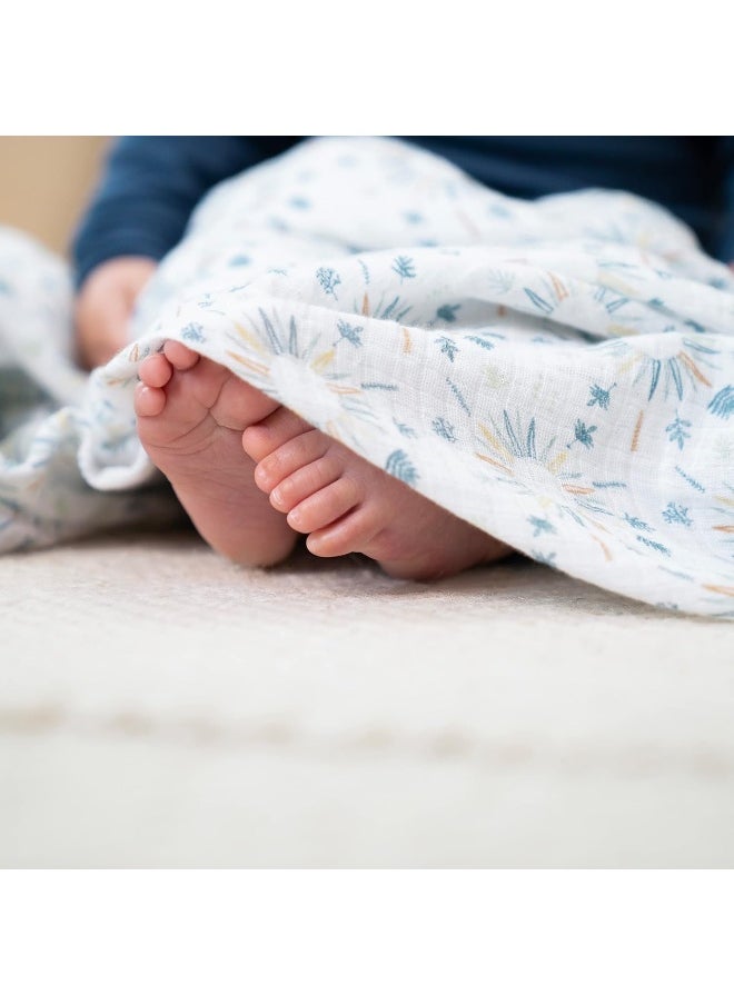 aden + anais Essentials Swaddle Blanket, Muslin Blankets for Girls & Boys, Baby Receiving Swaddles, Newborn Gifts, Infant Shower Items, 2 Pack, Harmony
