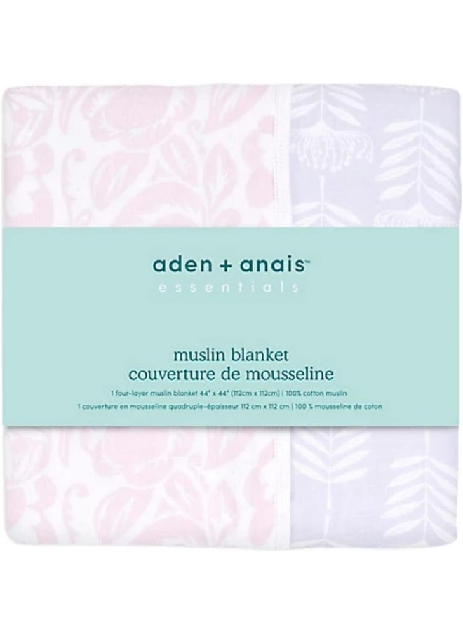 aden + anais Essentials Dream Blanket, Muslin Baby Blankets for Girls & Boys, Ideal Lightweight Newborn Nursery & Crib Blanket, Shower & Registry Gift, Damsel - Savoy