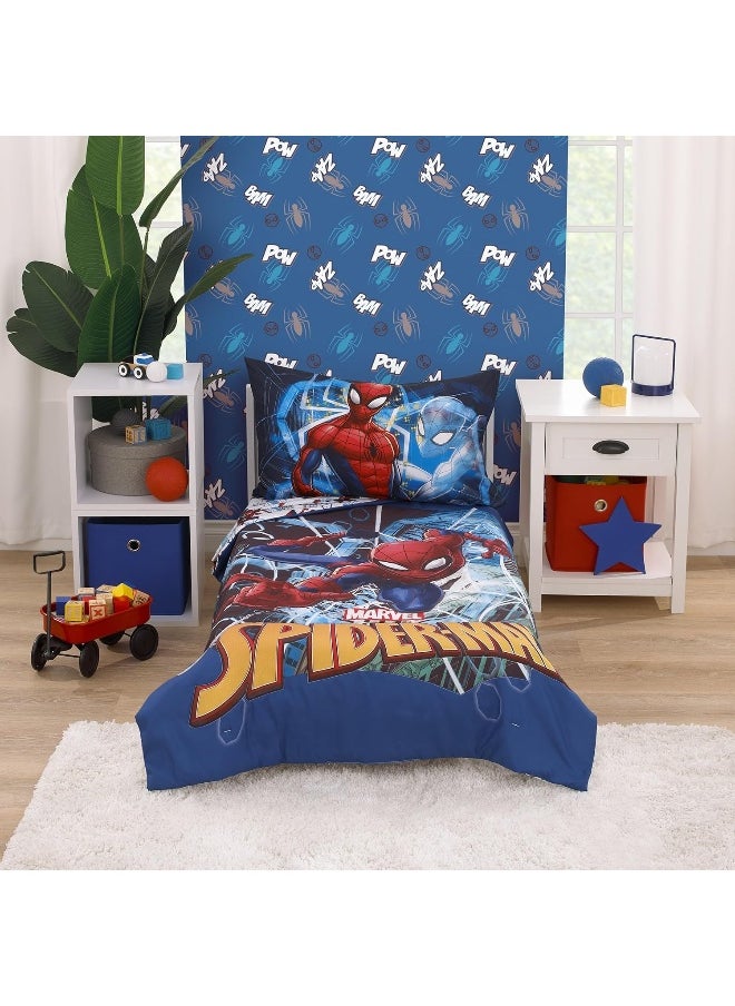 NoJo Marvel Spiderman to The Rescue Red, Gray, and Blue Super Soft Toddler Blanket