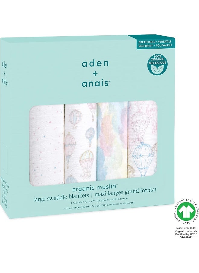aden + anais above the clouds Swaddle Blanket - Pack of 4