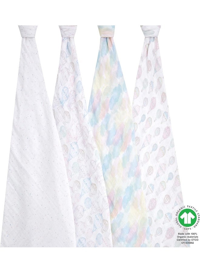 aden + anais above the clouds Swaddle Blanket - Pack of 4