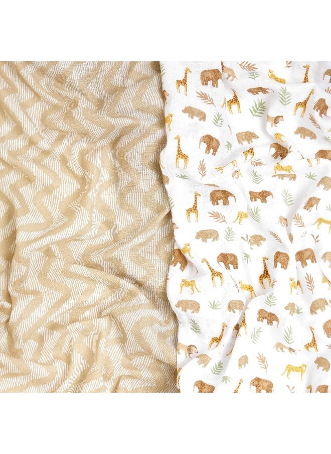 Aden + Anais™ Essentials Cotton Muslin 2 Pack Swaddle Blanket Tanzania