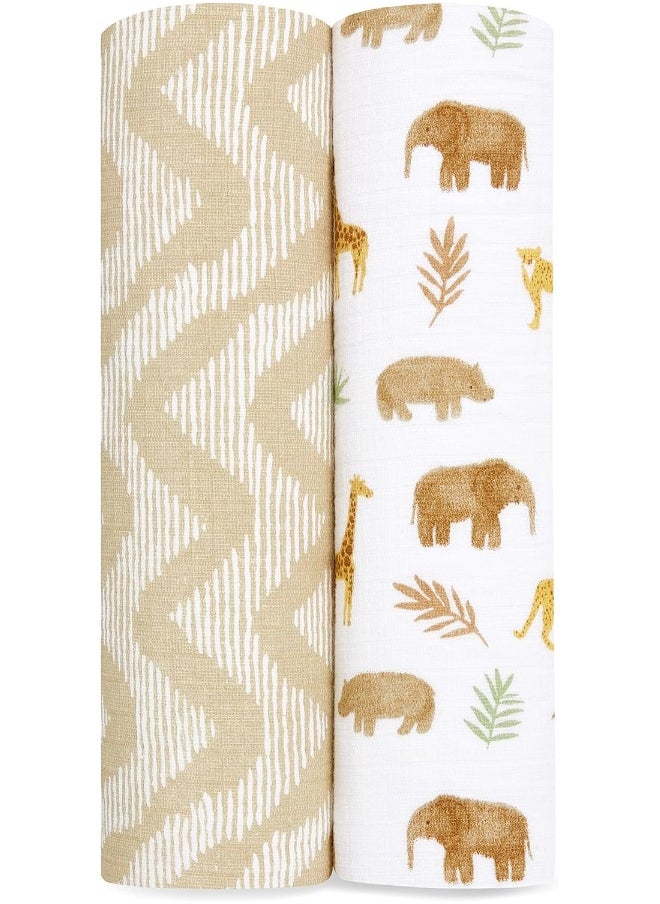Aden + Anais™ Essentials Cotton Muslin 2 Pack Swaddle Blanket Tanzania