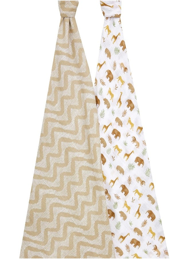 Aden + Anais™ Essentials Cotton Muslin 2 Pack Swaddle Blanket Tanzania