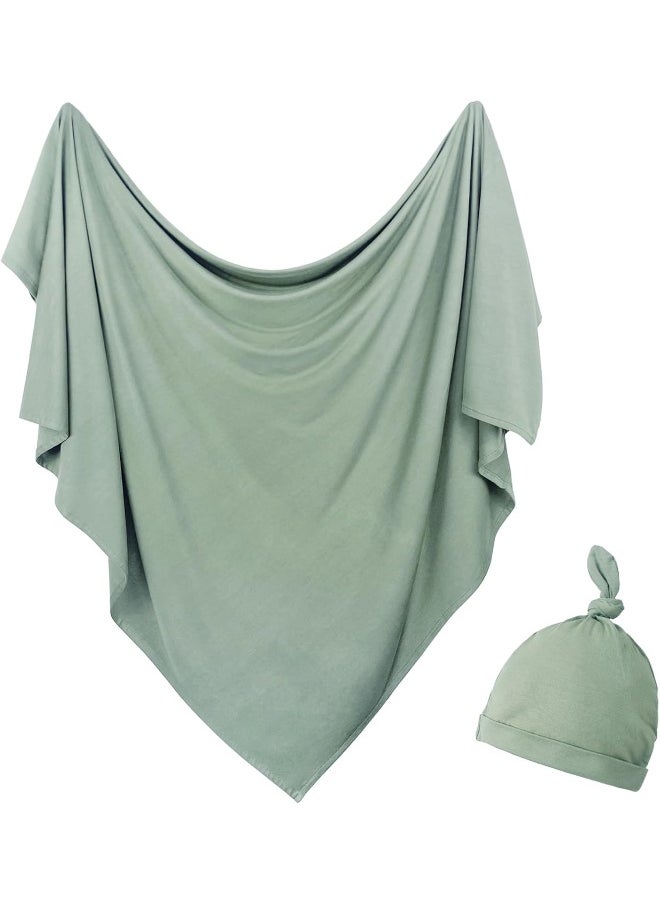 OWLOWLA Newborn Swaddle Set Stretch Wrap Swaddle Receiving Blanket for Baby Boy Girl