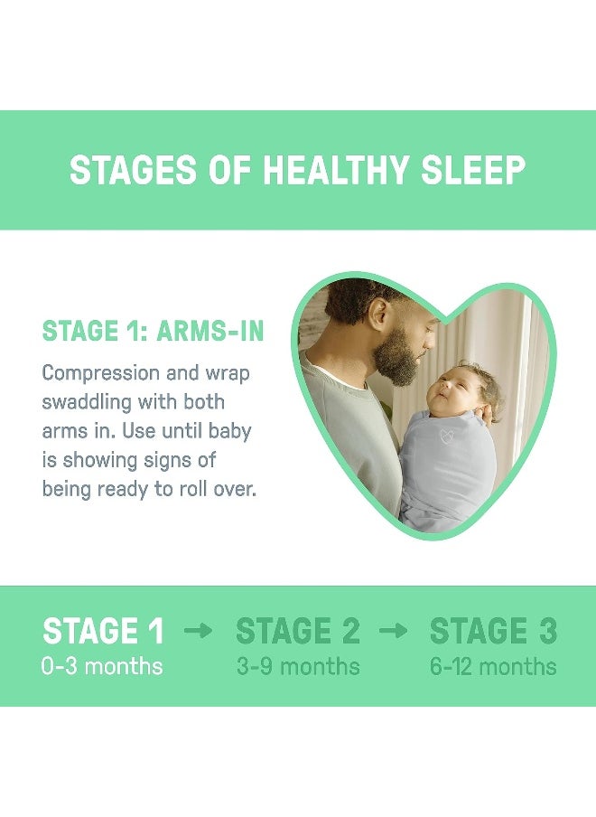 SwaddleMe by Ingenuity Original Swaddle - Size Small/Medium, 0-3 Months, 3-Pack (Lil Wild One)
