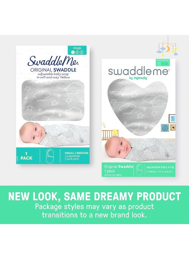 SwaddleMe by Ingenuity Original Swaddle - Size Small/Medium, 0-3 Months, 3-Pack (Lil Wild One)