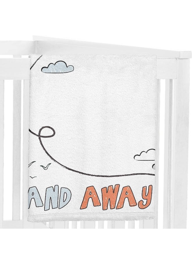 Sweet Jojo Designs Vintage Airplane Boy Milestone Blanket Monthly Newborn First Year Growth Mat Baby Shower Memory Keepsake Gift