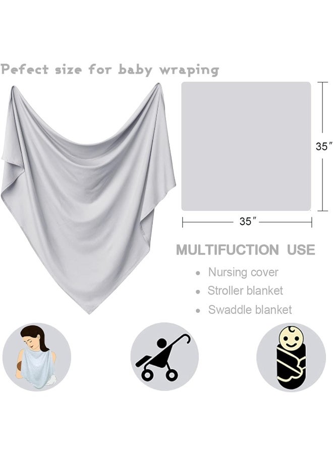OWLOWLA Newborn Swaddle Set Stretch Wrap Swaddle Receiving Blanket for Baby Boy Girl