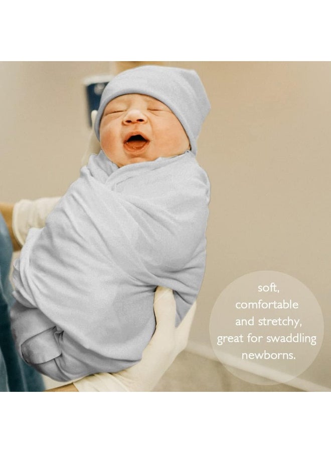 OWLOWLA Newborn Swaddle Set Stretch Wrap Swaddle Receiving Blanket for Baby Boy Girl